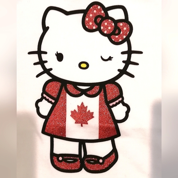 🔥SALE🔥 Hello Kitty Canada Day Girls Onesie Bodysuit NWT Size 6-12M, 18-24M - Picture 3 of 6